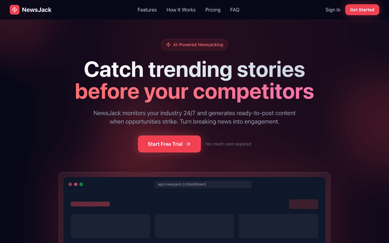 Newsjack curation feed screenshot